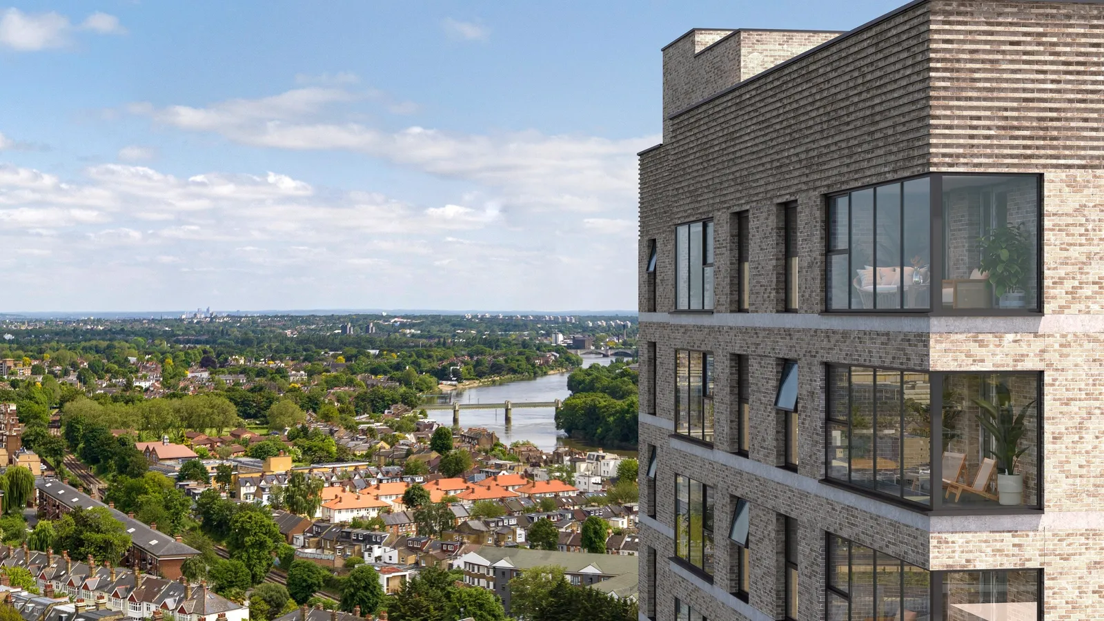 Kew Bridge Rise Londra satılık daire dış cephe